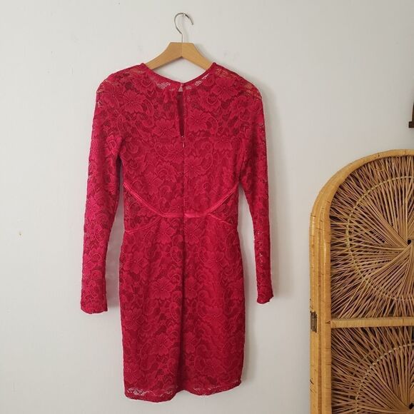 Social Stories Red Lace Dress S - Picture 3 of 7
